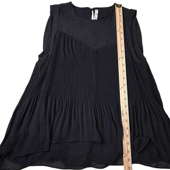 Zara Trf Collection Black Sleeveless Pleated Blouse - Picture 7 of 9